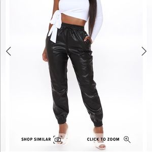 Fashion Nova leather joggers